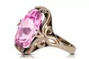Vintage Handwerk Ring Amethyst Originales Vintage-Roségold aus 14 Karat vrc082r